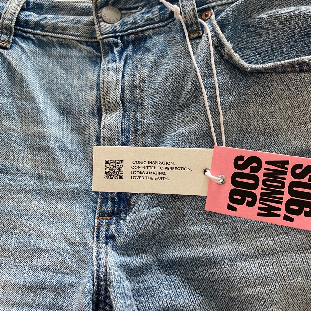 Denim Forum Light Blue Wide Leg Jeans - Picture 7 of 12